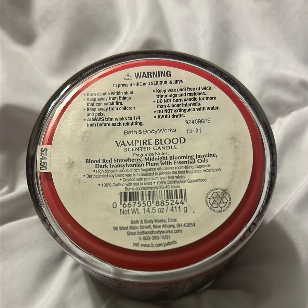 Bath & Body Works Vampire Blood Scented Candle - Picture 3 of 4
